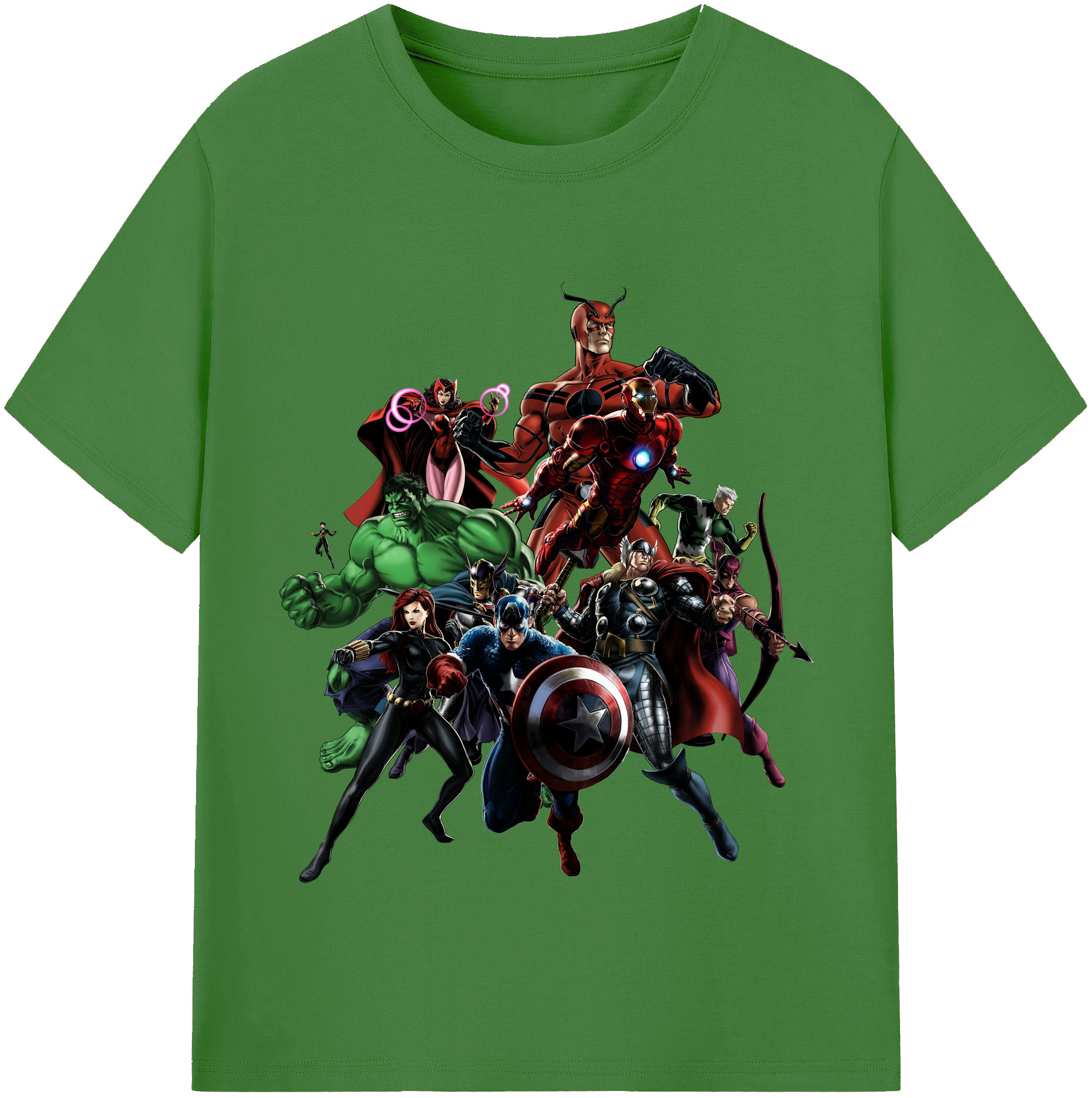 （画像用） アベンジャーズ The Avengers レディースカジュアルプリントTシャツ（綿100％）